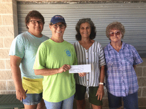 L-R  Mary Wygrys (Secretary), Susan Wallace, Marie Hawes (Vice President), & Nan Burnett (Treasurer) 