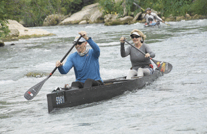 Ed and Barbara Jones competing in the Texas Water Safari