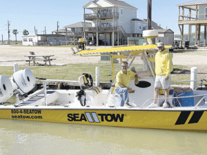 Captains Jeff and Brennen Larson Owners of Sea Tow Middle Coast, Texas