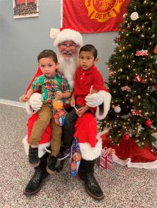 Kayden & Braysen Cardenas visited with Santa at the Port O’Connor Fire Station