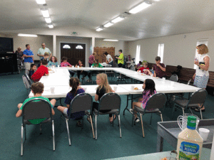 Wednesday’s TEAM KIDS enjoying their dinner.