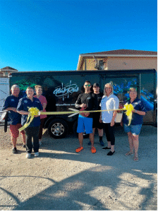 “Glow Row had their ribbon cutting ceremony on March 15. A great addition to our business community. They are a fun nighttime kayaking tour. Check  out their website at GlowRow - Guided Kayak Tours in Clear, Lighted Kayaks