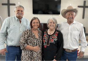 Pastor Mart Maxwell, his wife Mary Ann, Gloria Rice with her husband Pastor Buddy Rice 