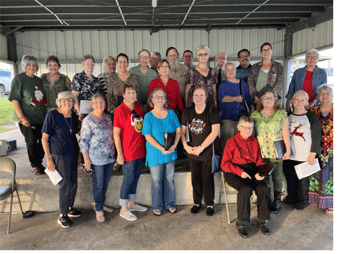 Seadrift Community Choir at the Bayfront Pavilion on December 10 - Photo by Tanya DeForest