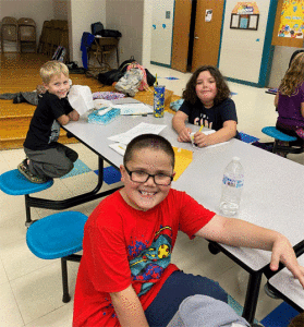 Karsen Williams, Leon Odell, and Frances Odell Students at Camp Calhoun -Photo by Robin Guice