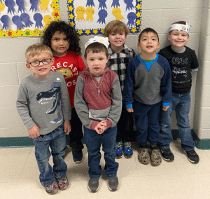 I can count to 50! 	Seadrift Pre-K students: Ace, Kevin, Weston, Delton, Jensyn, and Remy have masted counting to 50! Great job!