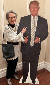 Someone couldn’t resist posing with President Donald Trump at a recent event featuring U.S. Congressmen Michael Cloud and Chip Roy. The event was held in Victoria January 21st. 