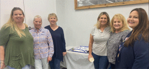 (Pictured (L-R): Assistant Librarian Margaret Claiborne, Shaney Bradford, Connie Britton, Sherri Judice, Alane Haardt, and Librarian Michelle Marlin)