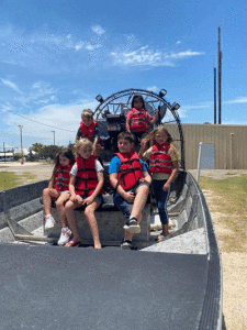 Kids at the library learn about water safety.