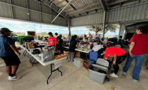 Shopping at the Service Club’s Garage Sale -Photo by Samantha Robinson