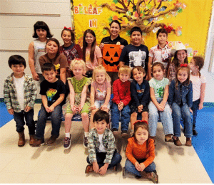 The Seadrift School was part of a special Halloween treat give-a-way just before Halloween. All Seadrift School students received a bag of treats along with a pamphlet about Halloween safety tips.  The people responsible for this give-a-way are the Seadrift Police Department.  Pictured is Miss Glover and Mrs. Mendez’s Pre-K along with Miss Sumner’s fourth grade class. On the back row center is the Seadrift Police Chief Marie Carisalez. Taking the picture is the school’s parent liaison Ceci Garcia.