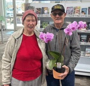 Happy 5th birthday to Port O’Connor Library Branch! The Stalcup Family observed our special day with a lovely orchid and a birthday card. We appreciate our thoughtful patrons.