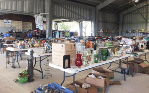 Just a few of the items offered at Service Club Garage Sales. -Photo by Susan Braudaway
