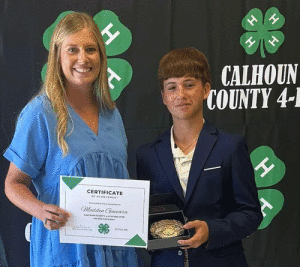 Calhoun 4-H Silver Star Award Winner Madden Guevara