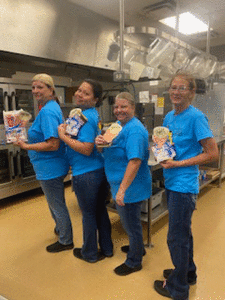 Seadrift School has four Superheroes in our cafeteria: Marian Stoddard, Corina Garcia, Maranda Mikolas, and Penny Williamson. Our heroes do not wear capes, they wear aprons!! 